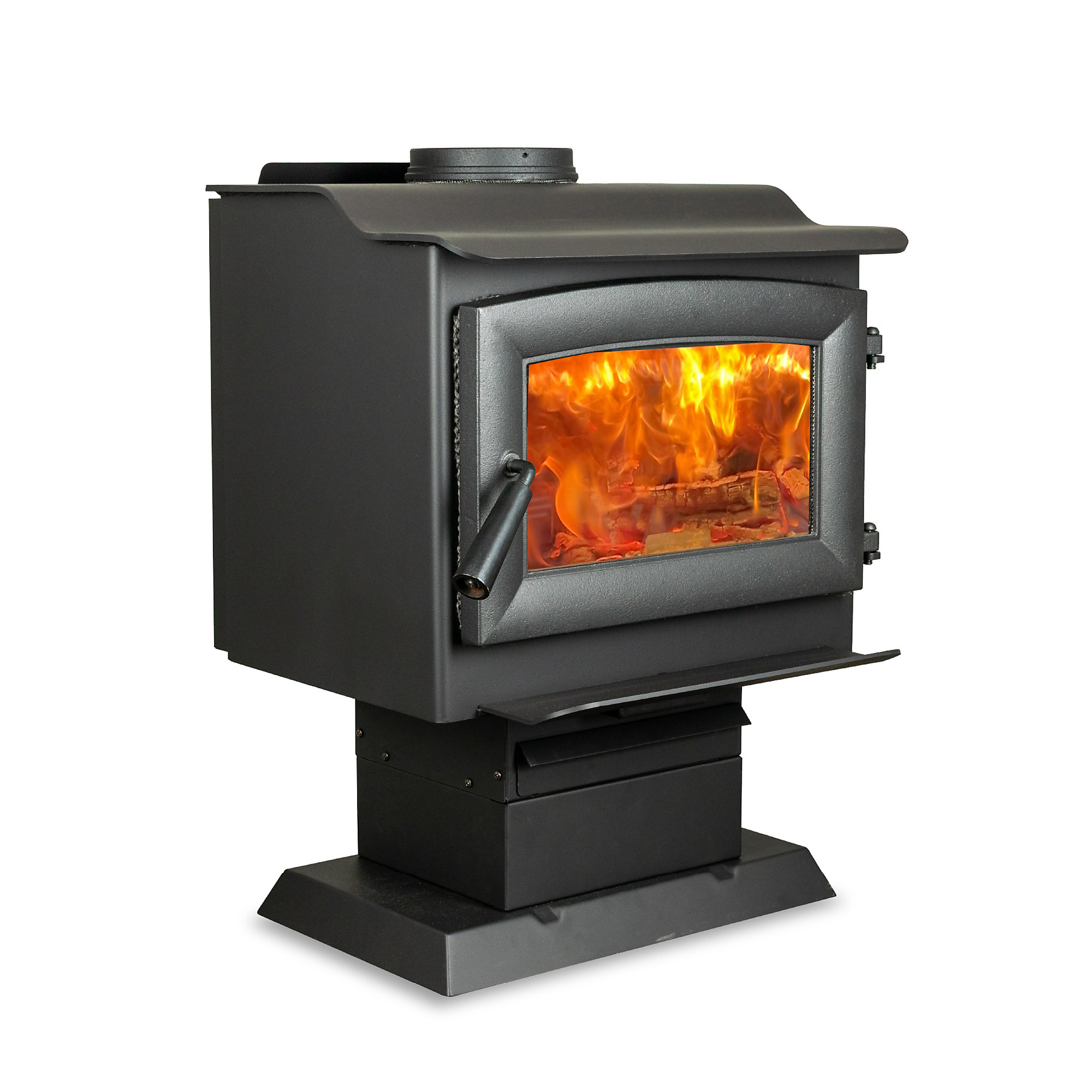 Ashley Hearth, 1200 Sq. Ft. Pedestal Wood Stove, Heat Output 68000 Btu/hour, Heating Capability 1200 ft², Model# AW1120E-P